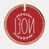 ノエルタイポグラフィキープサケツリー ガラスオーナメント (裏面)