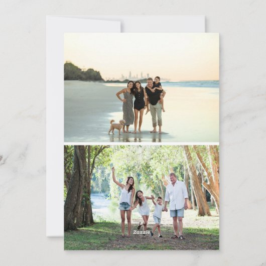 ノエルタイポグラフィフォトコラージュファミリークリスマス シーズンカード (裏面)