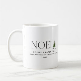 ノエルタイポグラフィモダンビジネスクリスマス コーヒーマグカップ