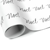 ノエルミニマルタイポグラフィ白黒 ラッピングペーパー (ロールコーナー)