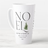 ノエルモダンタイポグラフィビジネスクリスマスホリデイ カフェラテマグ (左アングル)