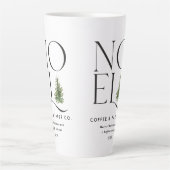 ノエルモダンタイポグラフィビジネスクリスマスホリデイ カフェラテマグ (正面)