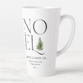 ノエルモダンタイポグラフィビジネスクリスマスホリデイ カフェラテマグ (右)