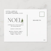 ノエルモダンタイポグラフィビジネスクリスマスホリデイ シーズンポストカード (裏面)