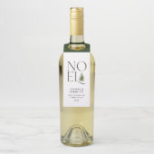 ノエルモダンタイポグラフィビジネスクリスマスホリデイ ボトルネックタグ (ボトル)