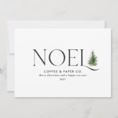 ノエルモダンタイポグラフィビジネスクリスマス シーズンカード (正面)