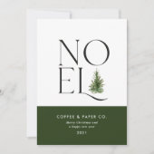 ノエルモダンタイポグラフィ企業のホリデークリスマス シーズンカード (正面)