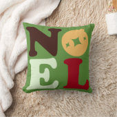 ノエルモダンフェスティバルレトロタイポグラフィクリスマス クッション (ブランケット)