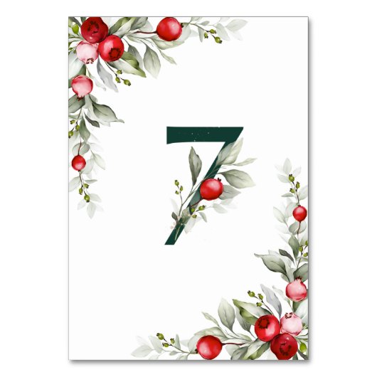 ノエル植物表7結婚の表番号 テーブルナンバー (裏面)