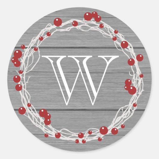 ノエル素朴クリスマスステッカー ラウンドシール (正面)