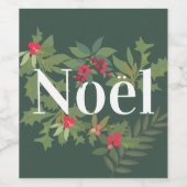 ノエル葉エバーグリーンとベリーの休日 ワインラベル (シングルラベル)