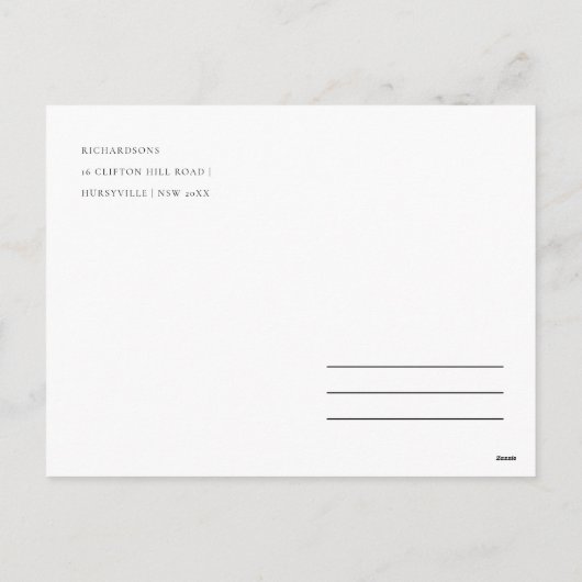 ノエル赤面グリーンクリスマスリース水彩 シーズンポストカード (裏面)