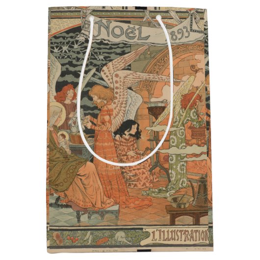 ノエル1893ヴィンテージクリスマス抱き枕 ミディアムペーパーバッグ (正面)