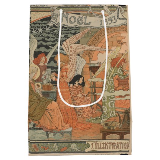 ノエル1893ヴィンテージクリスマス抱き枕 ミディアムペーパーバッグ (裏面)