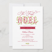 『ノエル』クリスマスベイビーシャワーのご招待 招待状 (正面)