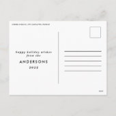 ノエル クリスマス 太め モダン 4 フォト シンプル ホリデー (裏面)