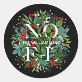 ノエル　グリーンベリーとフルーツ ラウンドシール (正面)