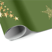 ノエル ネイビー グリーン ホリデー ラッピングペーパー (ロールコーナー)