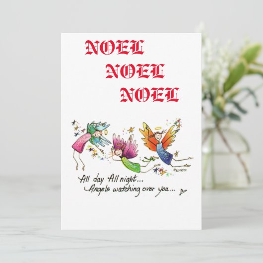 ノエル·ハッピー·エンカラフルジェルズがあなたを見守る シーズンカード (スタンド正面)