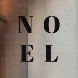 ノエル |ブラックモダントレンディーのクリスタイリッシュスマス ウィンドウサイン