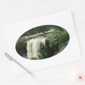 ノカルラ滝，ガッズデン，アラバマ 楕円形シール (封筒)