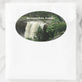 ノカルラ滝，ガッズデン，アラバマ 楕円形シール (バッグ)