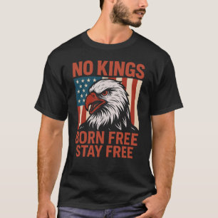 ノキングス生まれフリーステイフリーイーグル Tシャツ