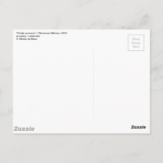 「ノクターン・オブリビオン」 / 「夜の忘却」 ポストカード (裏面)