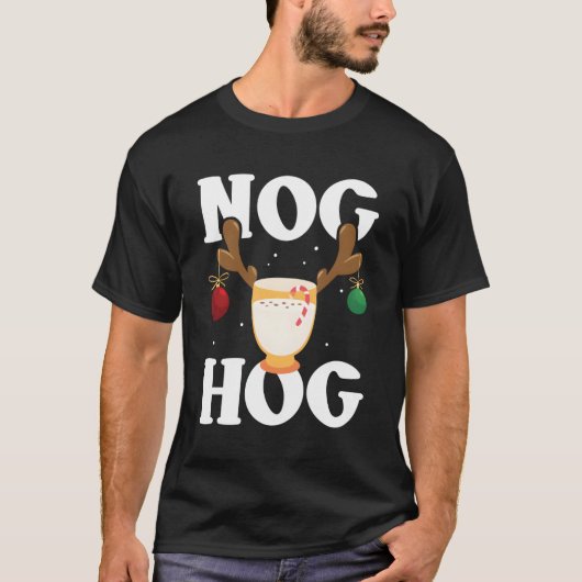 ノグホッグナショナルエッグノグデイエッグノグ Tシャツ (正面)