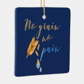 ノグレインいいえ痛みグルテンフリー引用文 セラミックオーナメント (右)
