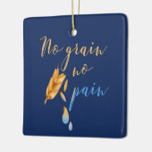 ノグレインいいえ痛みグルテンフリー引用文 セラミックオーナメント (左)