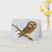 ノコギフクロウグリーティングカード カード (黄色い花)