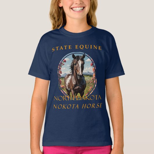 ノコタ・ホース ノースダコタ準州 Tシャツ (正面)