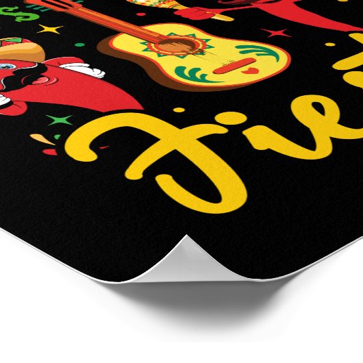 ノシエスタレッツフィエスタメキシコマラカスソンブレロ ポスター (角)