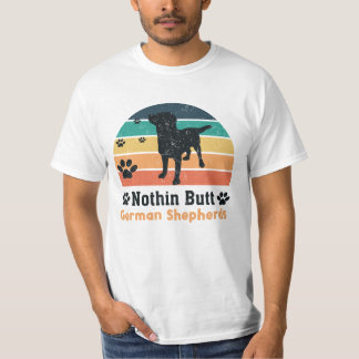 ノシンお尻ジャーマンシェパードおもしろい犬恋人 Tシャツ