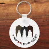 ノシンお尻ボストンテリア キーホルダー (正面)