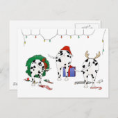 ノシンお尻Aダルマのクリスマス シーズンポストカード (正面/裏面)
