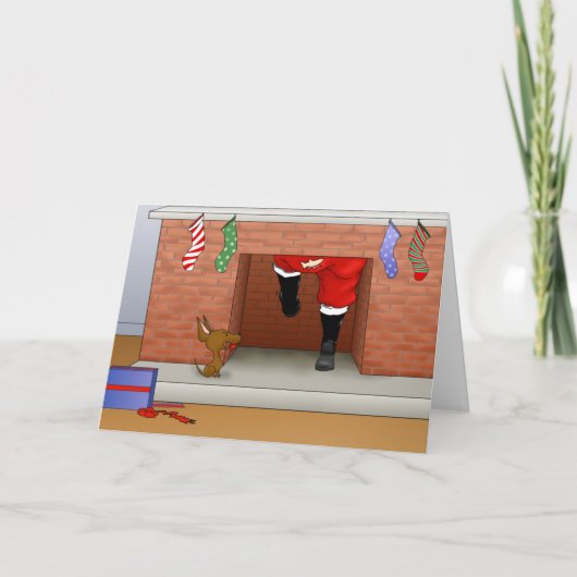 ノシンお尻Aチワワクリスマス シーズンカード (正面)