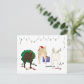 ノシンお尻Aフレンチクリスマス シーズンポストカード (スタンド正面)