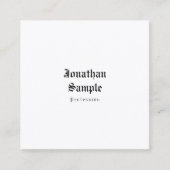 ノスエレガントタルクラシックプロフェッショナルデザイン スクエア名刺 (正面)