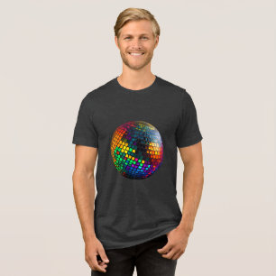 ノスタルジアに踊るレトロコズミック溝 トライブレンドTシャツ
