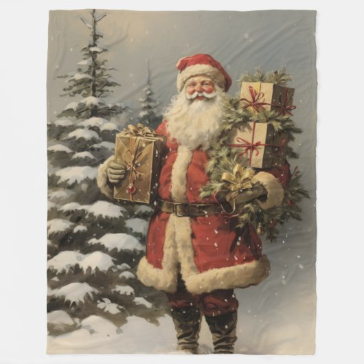 ノスタルジアクリスマスエレガントブランケット フリースブランケット (正面)