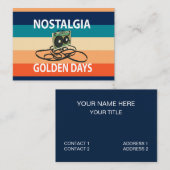 ノスタルジアゴールデン日カセットテープ 名刺 (正面/裏面)