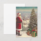 ノスタルジアサンタクロースクリスマス招待状カード 招待状 (正面/裏面)