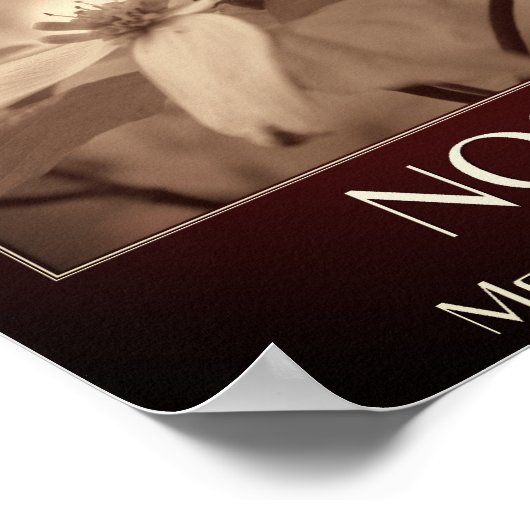 ノスタルジアセピアドグウッド花 ポスター (角)