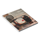 ノスタルジア新聞レトロテレビヴィンテージテレビ ノートパッド (アングル)