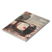 ノスタルジア新聞レトロテレビヴィンテージテレビ ノートパッド (回転)