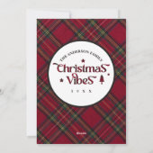 ノスタルジア解き放たれ:レトロなクリスマスの雰囲気 タルタン シーズンカード (裏面)