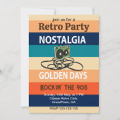 ノスタルジア ゴールデンデイズ カセットテープ レトロパーティー 招待状 (正面)