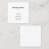 ノスタルジクラシックックシンプルデザインオールド英語 スクエア名刺 (正面/裏面)